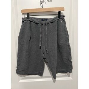 Polo Ralph Lauren Men's Waffle-Knit Thermal Sleep Shorts Grey Size Medium